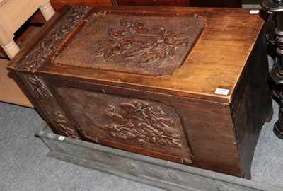 Lot 1209 - A carved Oriental style chest