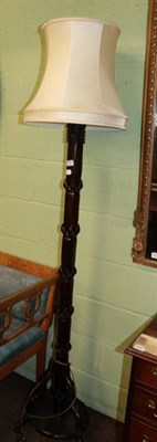 Lot 1262 - A Chinese hardwood standard lamp