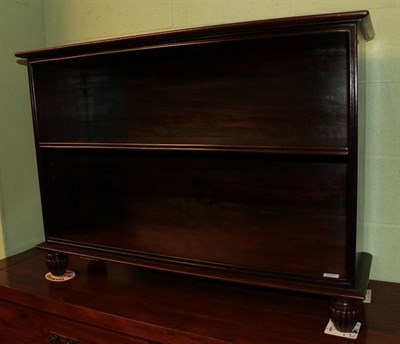 Lot 1278 - A mahogany two-tier open bookcase with gadroon shaped feet, 109cm by 30cm by 78cm