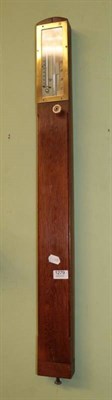 Lot 1279 - A Victorian oak stick barometer by T B Winter & Son, Newcastle upon Tyne