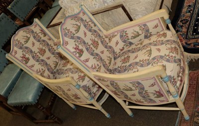 Lot 1336 - A pair of 20th century salon chairs