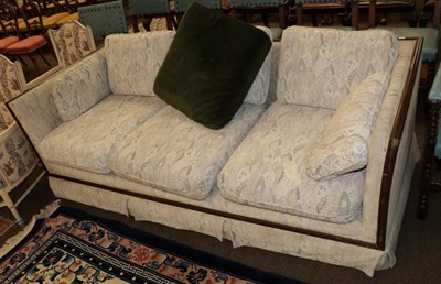 Lot 1337 - A three seater mahogany framed sofa