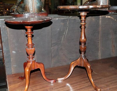 Lot 1368 - Two Georgian style mahogany piecrust occasional tables