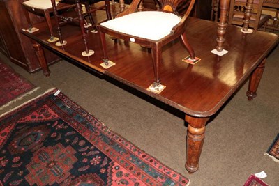 Lot 1371 - A 19th century mahogany extending table with one additional leaf