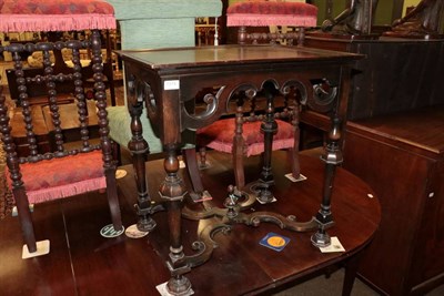 Lot 1374 - A 1920s walnut side table in the 17th century style, labelled Charles Walker & Sons Ltd,...