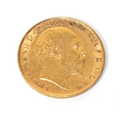 Lot 167 - A 1908 gold half sovereign