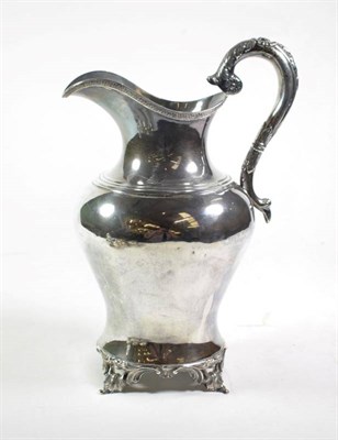 Lot 235 - An American silver water jug or pitcher, F W Cooper, New York, mid/late 19th century, 28.5cm...