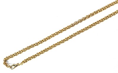 Lot 265 - A 9 carat gold belcher link chain, length 50cm