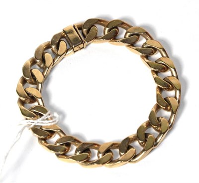 Lot 272 - A 9 carat gold curb bracelet, length 22cm