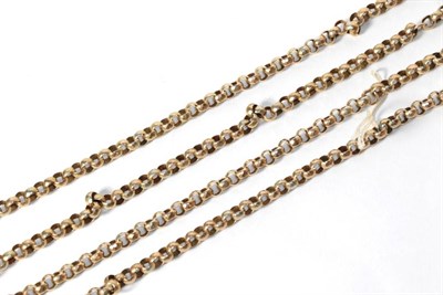 Lot 293 - A faceted chain, unmarked, length 154cm