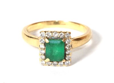 Lot 295 - An Indian gem set ring, stamped '18K', finger size M