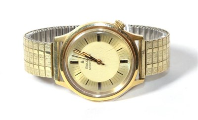 Lot 306 - A plated Bulova Accutron wristwatch, electronic movement