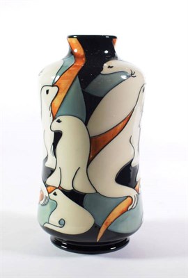 Lot 350 - A Moorcroft pottery Pole to Pole pattern vase designed by Kerry Goodwin with painted and...