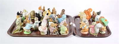 Lot 365 - A collection of thirty-five Beswick Beatrix Potter figures, 1940's to 1980's, brown base marks (two