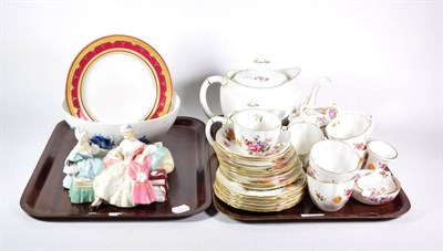 Lot 382 - Royal Crown Derby 'Derby Posies' pattern teawares; a Royal Copenhagen bowl; a Minton's cabinet...