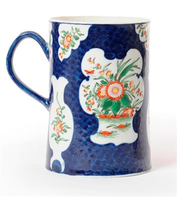 Lot 208 - A First Period Worcester Porcelain Cylindrical Mug, circa 1775, painted in the kakiemon palette...