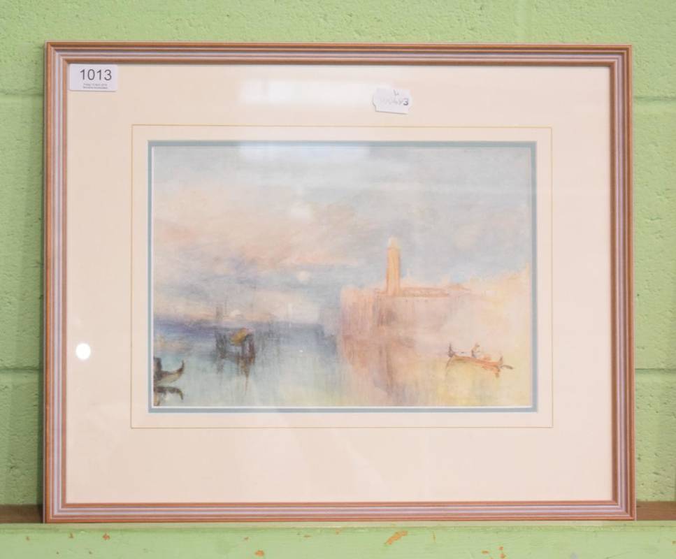 Lot 1013 - British School (20th century), A hazy Venetian scene, watercolour, 20.5cm by 30cm