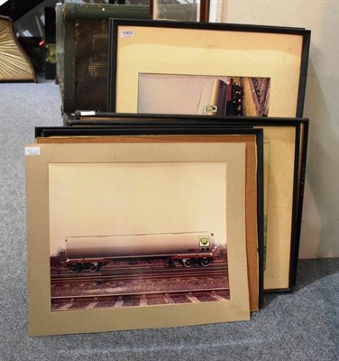 Lot 1063 - A collection of six signed photos of trains and rolling stock