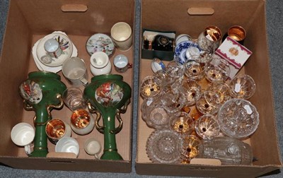Lot 1072 - A quantity of Royal Commemorative cups and beakers, various glassware and other ceramics