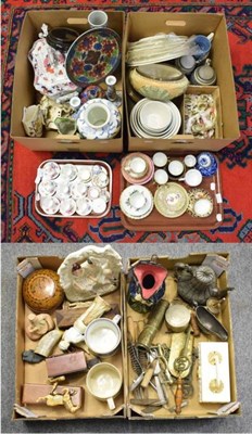 Lot 1087 - Tea wares including miniature Shelley coffee cans and saucers, Coalport, Spode and other...