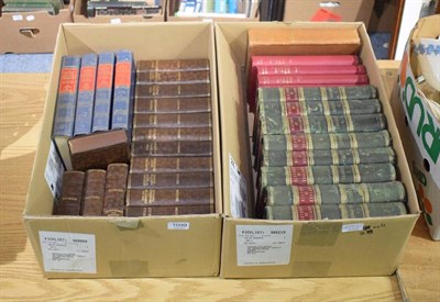 Lot 1099 - Two boxes of books including the Chartwell Edition of Churchill's English Speaking Peoples; the...