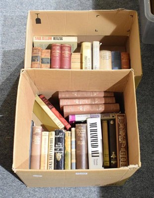 Lot 1104 - Two boxes of books, mainly literature, including Saul Bellow, Herzog (First UK ed) and...