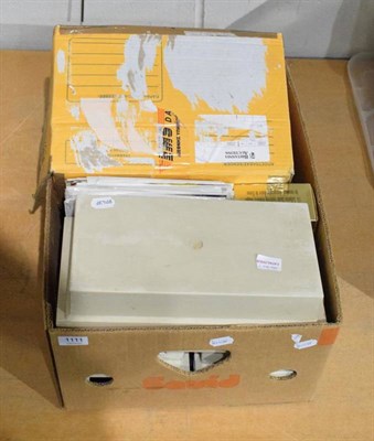 Lot 1111 - A large box with Belgium, GB and others: containing five plastic boxes with a huge quantity of...
