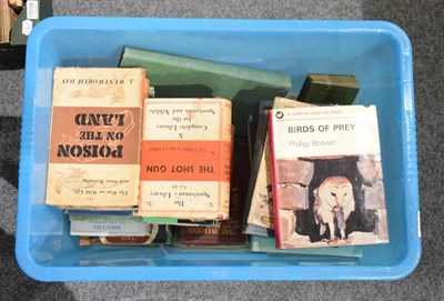 Lot 1118 - A large box of books relating to birds and natural history including Buxton, Fisherman...