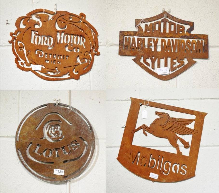 Lot 1124 - Four assorted metal advertising signs (reproduction)