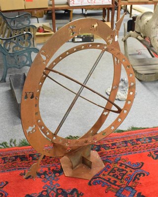 Lot 1133 - Metal garden feature in the form of a Armillary sphere (reproduction)