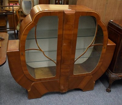 Lot 1173 - An Art Deco display cabinet with glass shelves