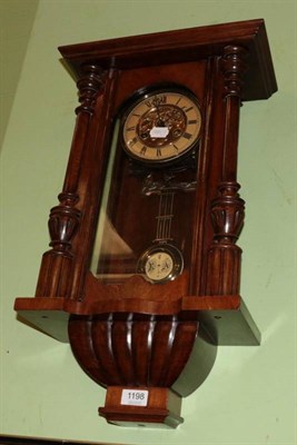 Lot 1198 - A Vienna type striking wall clock
