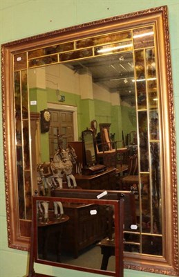 Lot 1205 - A gilt marginal glass mirror (modern), 128cm by 101cm