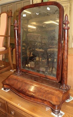 Lot 1218 - A Victorian mahogany swing dressing table mirror, with serpentine front and hinged lid, 67cm by...