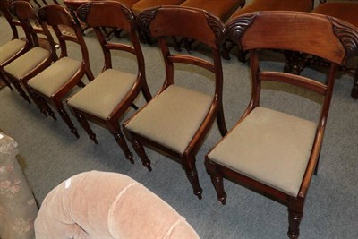 Lot 1242 - Matched set of six Victorian mahogany dining chairs, circa 1860, with drop-in seats