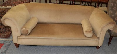 Lot 1244 - An Edwardian Chesterfield sofa with two small bolsters
