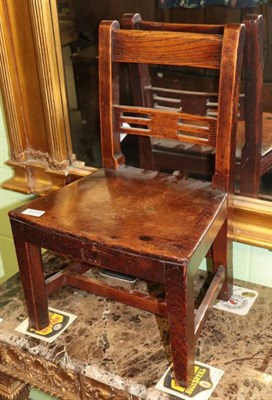 Lot 1272 - A 19th century child's elm and ash chair