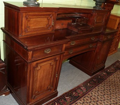 Lot 1289 - A substantial mahogany inverted break front sideboard