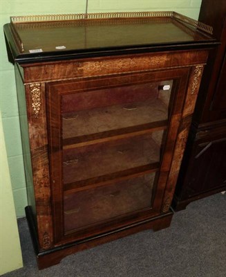 Lot 1291 - Victorian figured walnut and marquetry inlaid pier cabinet