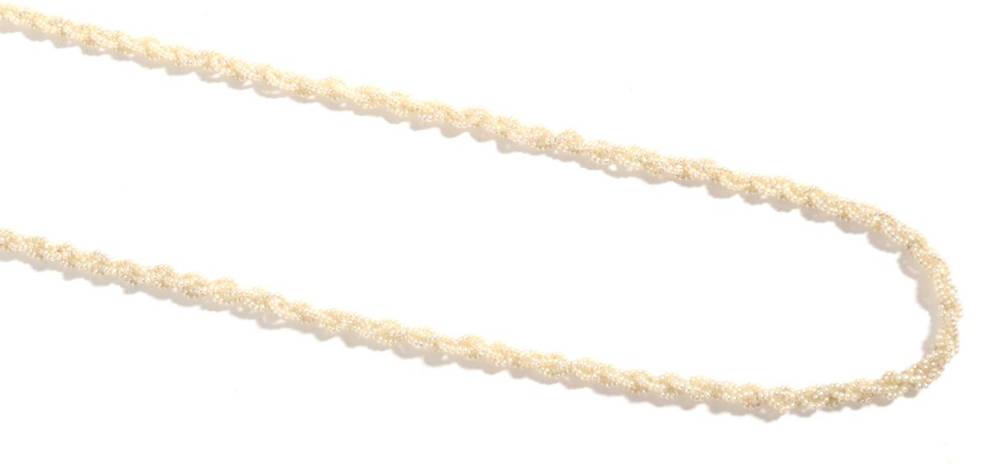 Lot 11 - A Seed Pearl Necklace, entwined strands of seed pearls, length 84cm
