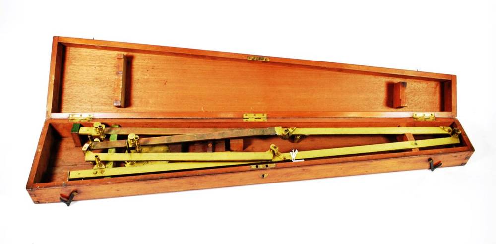 Lot 117 - A Stanley Brass Pentagraph, 82cm long, in a mahogany case