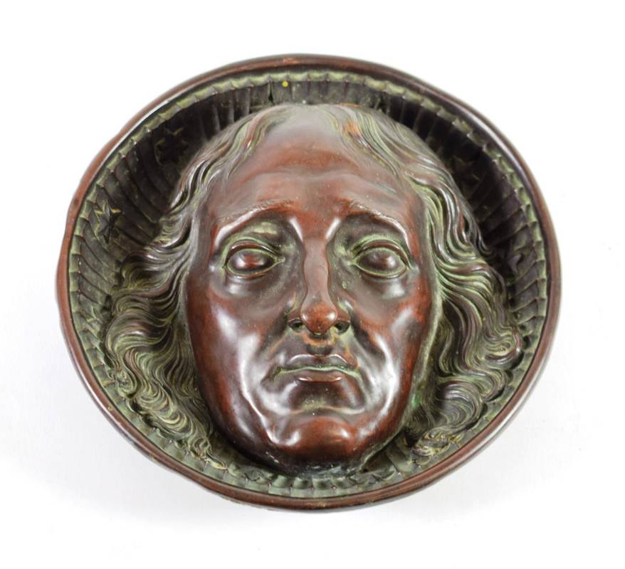Lot 177 - A Patinated Copper Alloy Roundel, in 17th century style, cast in relief with the head of John...