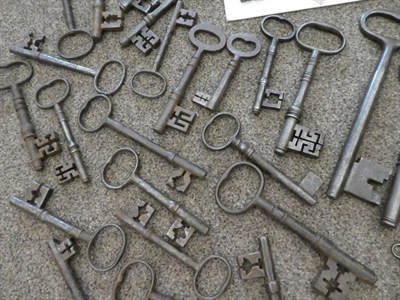 Lot 180 - A Collection of Eighty Various 17th Century and Later Steel and Iron Keys