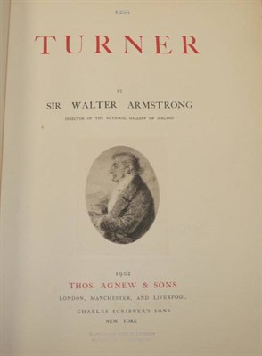 Lot 202 - Armstrong, Sir Walter Turner. Thos. Agnew & Sons, 1902. Folio, half red morocco, t.e.g., others...
