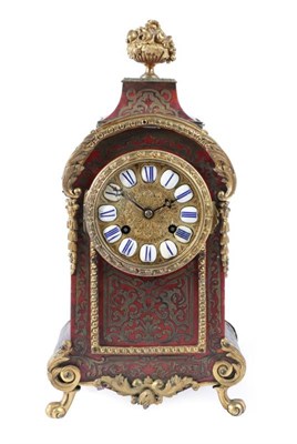 Lot 232 - A Tortoiseshell and Brass Inlaid ''Boulle'' Striking Mantel Clock, late 19th century,...