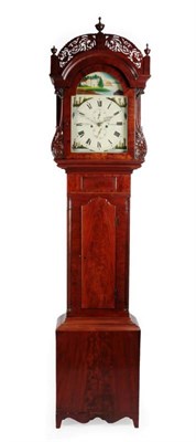 Lot 242 - A Mahogany Eight Day Longcase Clock, signed J.Short, Newcastle, circa 1830, pierced fretwork,...
