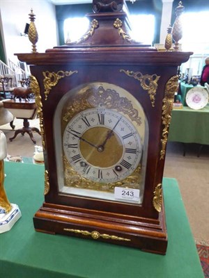 Lot 243 - A Walnut Quarter Striking Table Clock, retailed by W Kibble, 22 Gracechurch Street, London,...