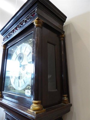 Lot 249 - An Ebonised Pine Eight Day Half Hour Passing Strike Longcase Clock, signed Isaac Papavoine,...
