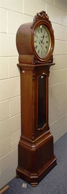 Lot 254 - A Scottish Mahogany Eight Day Longcase Clock, signed Stark, Edinr, 19th century, drum head pediment