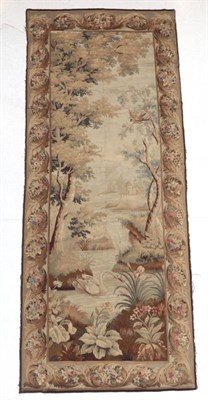 Lot 258 - Aubusson Tapestry Central France, 19th century Woven in wool and silk, the field depicting a stream